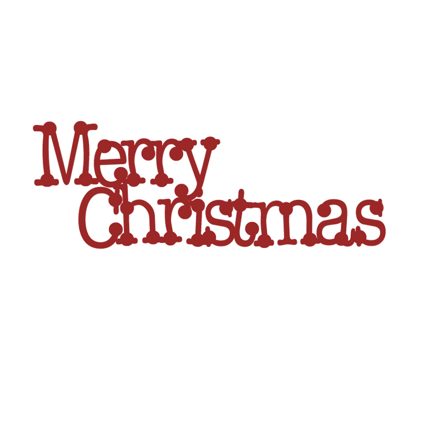 Merry Christmas  dot 62 x 24 mini word  Red